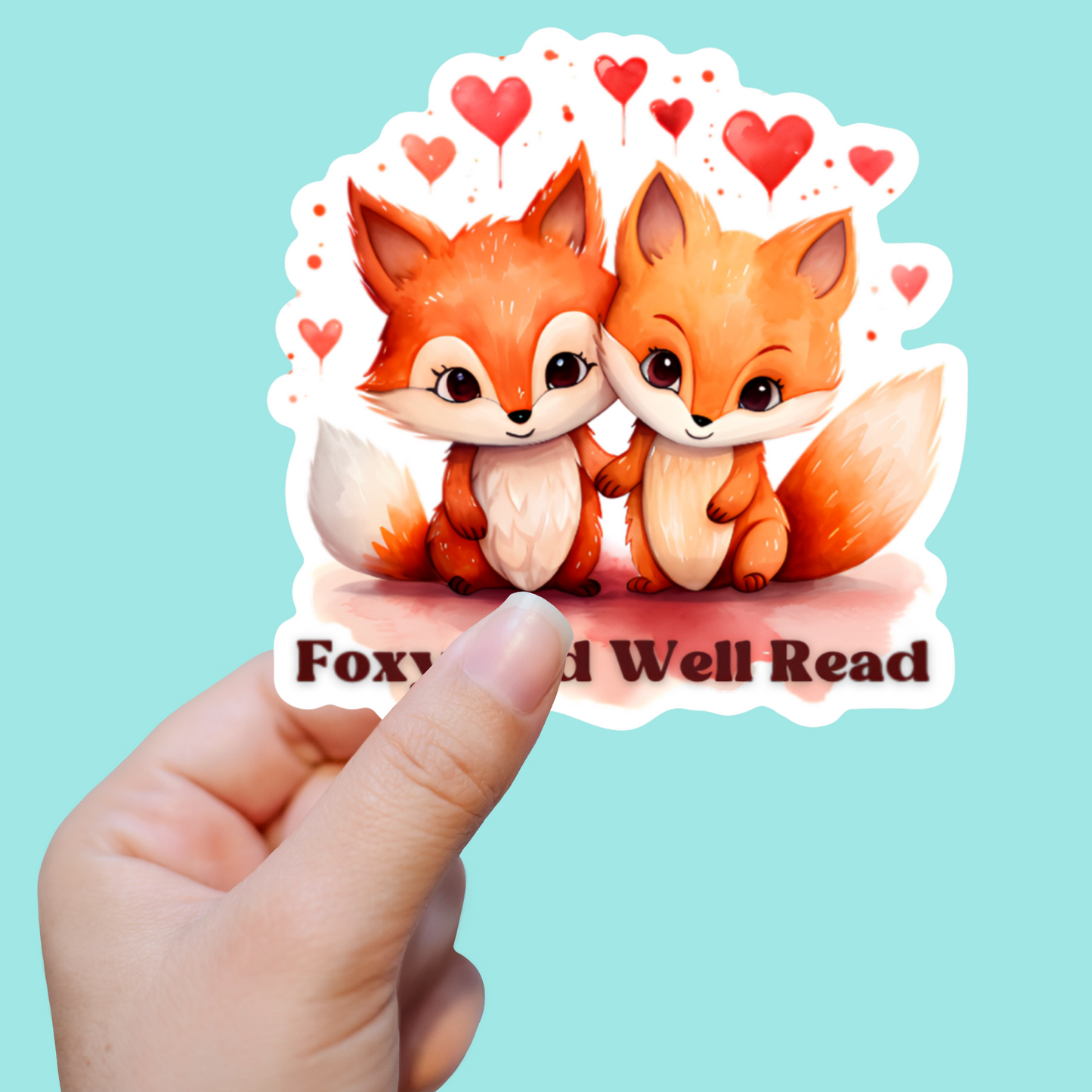Foxy and Well Read Sticker