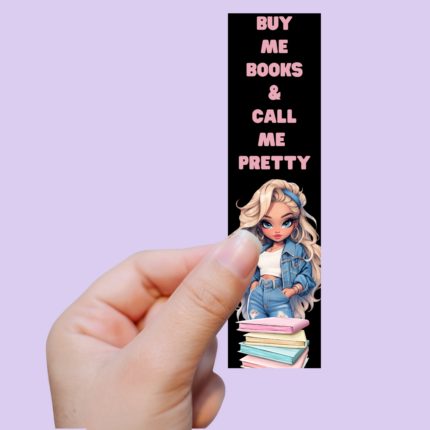Buy Me Books And Call Me Pretty Bookmark - Black