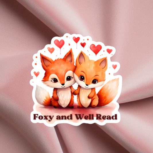 Foxy and Well Read Sticker