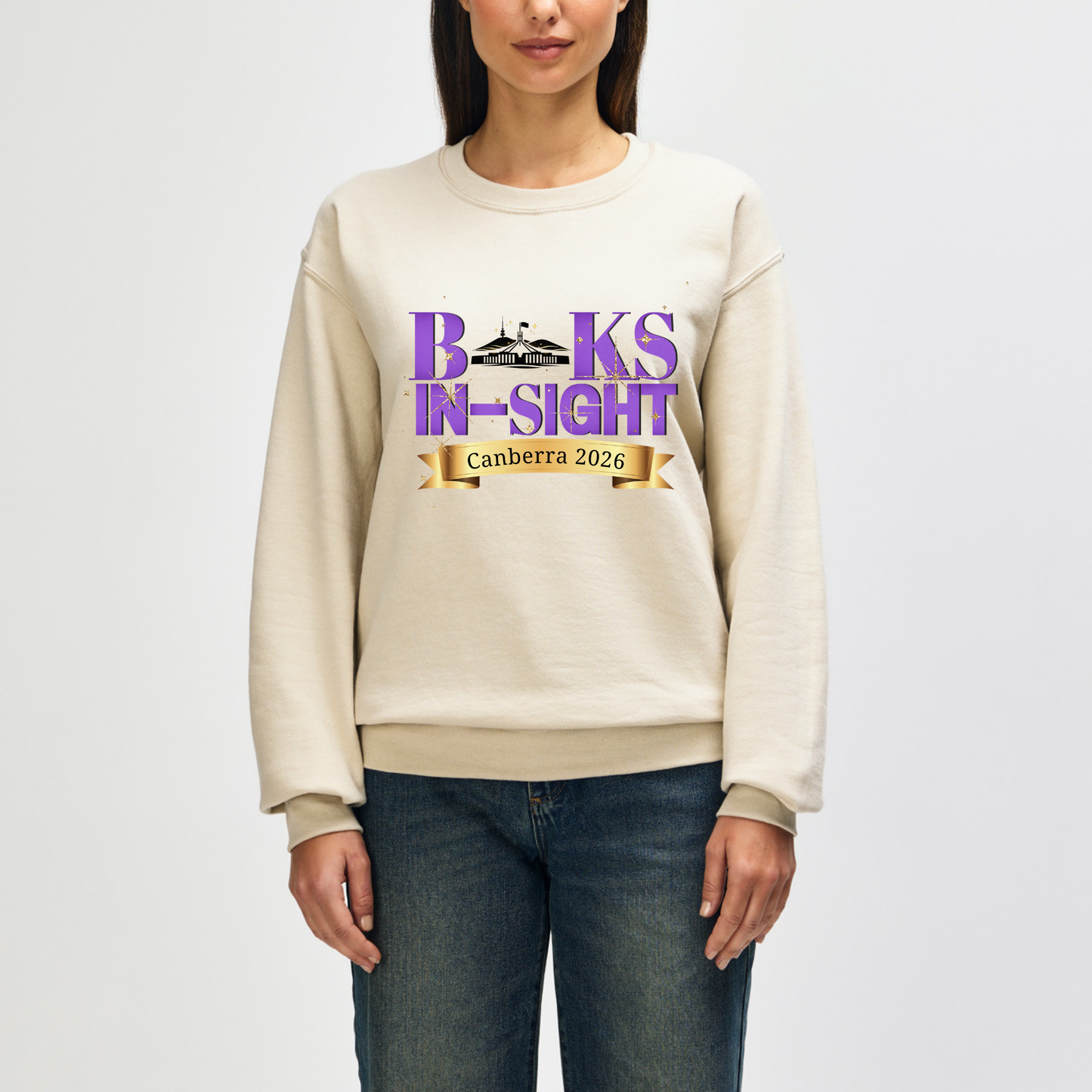 Books In Sight Canberra 2026 Event Crew Neck Jumper