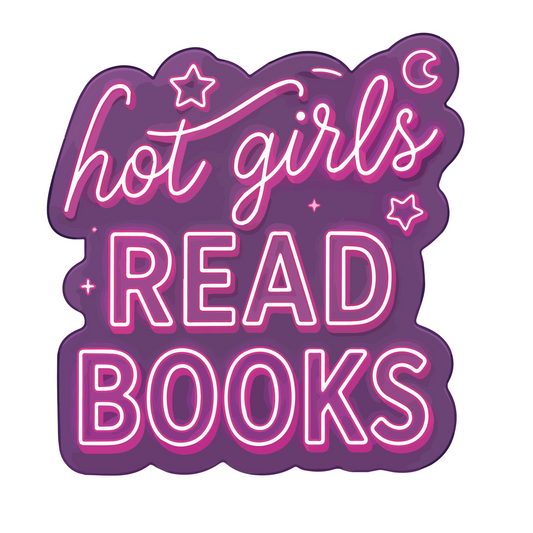 Hot Girls Read Books Sticker