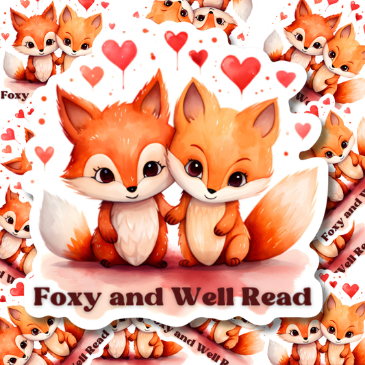 Foxy and Well Read Sticker