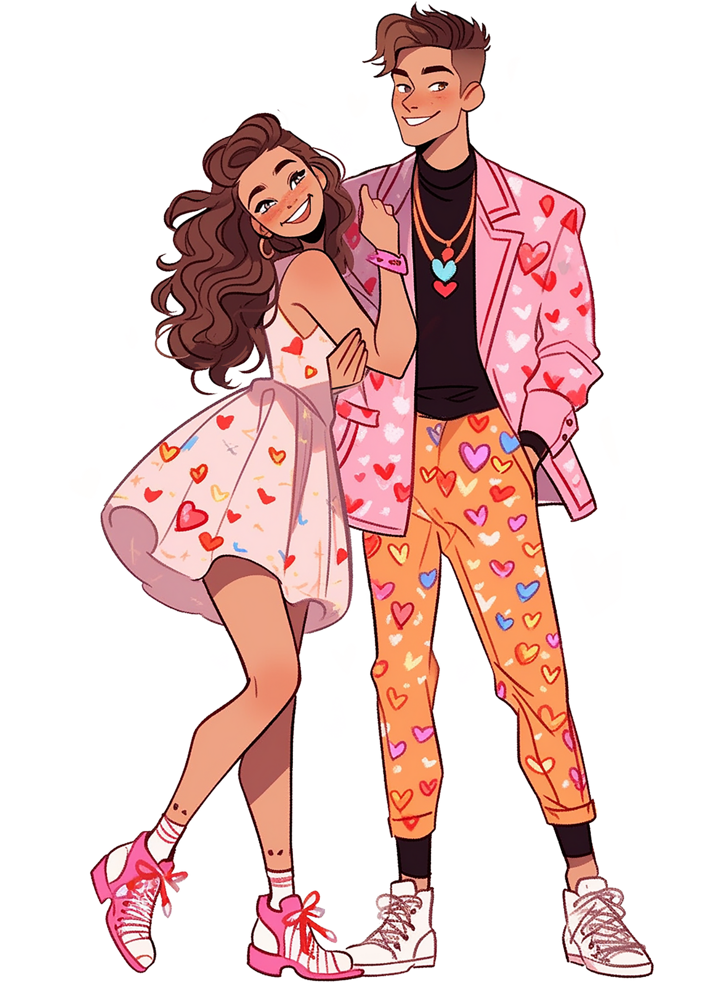 Cartoon Couple Kindle Skin