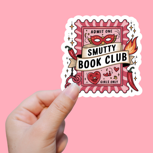 Smutty Book Club Red Sticker
